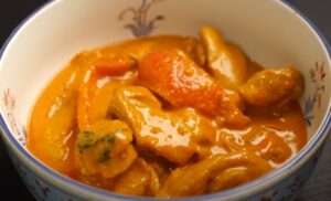 Ilustrasi gambar hidangan thai curry