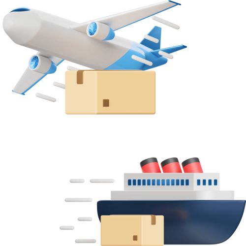 pengiriman import jalur udara dan laut